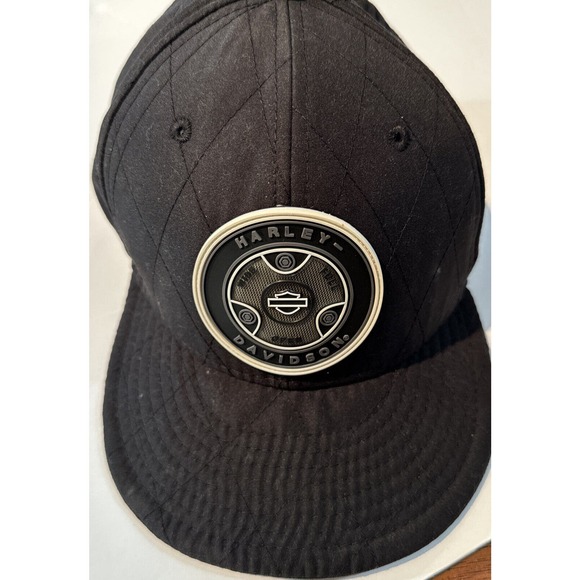 Harley‎ Davidson 59Fifty 7 3/8 Large Hat Cap Black - Picture 1 of 8